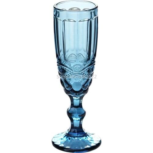 Wine Glasses Cup 150ml Green Relief Retro Diamond Pattern Goblet Spirits Drinking Fruit Juice Champagne Cups Wedding Glass