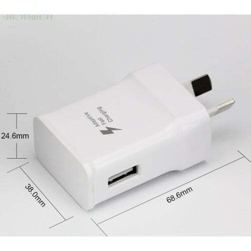100pcs/lot AU Plug Quick Fast Charger 2.0 9.0V 1.67A or 5.0V 2A Home Wall Adapter Charger for Samsung Galaxy Note3 S6 S7 S8
