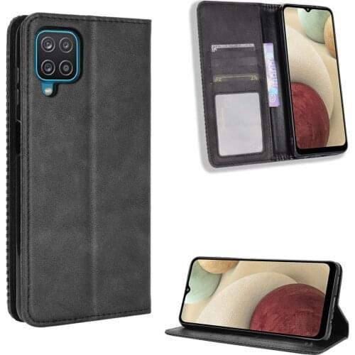 For Samsung Galaxy M12 Case Premium Leather Wallet Leather Flip Case For Samsung Galaxy M12 M 12 GalaxyM12 Case 6.7"