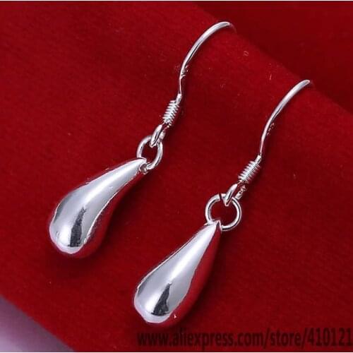 E036 Hot Sale High Quality Silver Color Fine Jewelry,Wholesale Sterling Jewelry Elegant Charms Fashion Water Drop Earrings /dfva