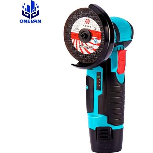 12V Mini Brushless Angle Grinder Cordless Polishing Grinding Metal Wood Cutting Machine 19500 RPM Electric Grinder With Battery