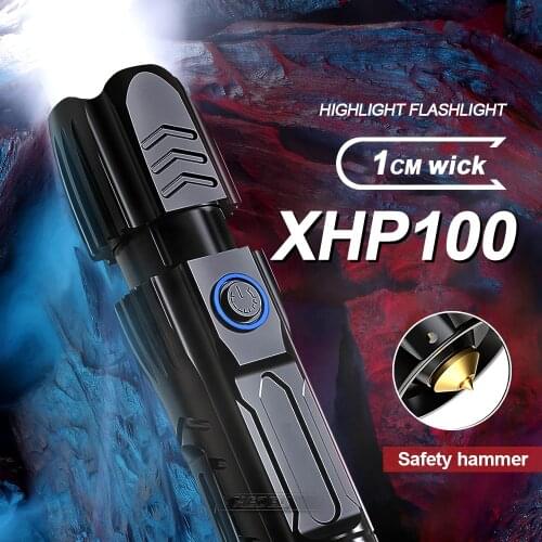 XHP100 powerful tactical flashlight torch light high power led flashlights usb rechargeable 18650 26650 lantern xhp90 xhp70 lamp