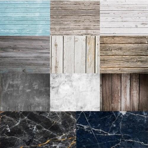 Backdrop Waterproof Dustproof Marble Retro Wooden Texture Photography Backdrops Photography Props Paper 57*87Cm Double-Sided
