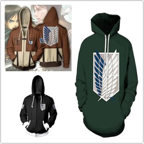 Hot Anime Hoodie Attack On Titan Shingek Scouting Legion Costume anime cosplay Sweater 3D Printing