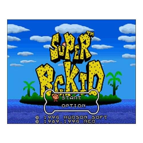 Super BC Kid NTSC Version 16 Bit 46 Pin Big Gray Game Card For USA Game Players