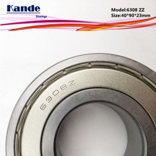 Kande 6308ZZ 2PCS ABEC-5 6308 2Z Single Row Deep Groove Ball Bearing 40x90x23 mm 6308Z Bearing