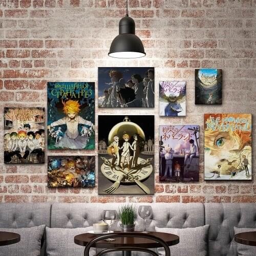 Painting Wall Art Anime The Promised Neverland Japan HD Printed Poster Modular Canvas Home Decoration Pictures For Living Room