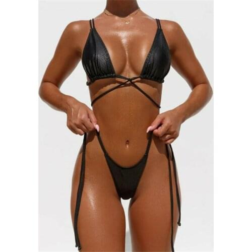 Newest Arrival Womens Sexy Summer Two Piece Swimsuits Push-up Padded Bikini Swimwear Bathing Suits Criss Cross Beach Outfits