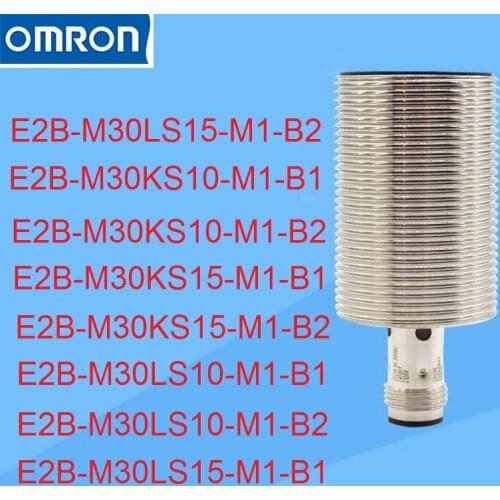 Omron Cylindrical Proximity Sensor M12 connector shielded PNP E2B-M30KS/LS10/15-M1-B1/B2 E2B-M30KS10-M1-B1 E2B-M30KS15-M1-B2