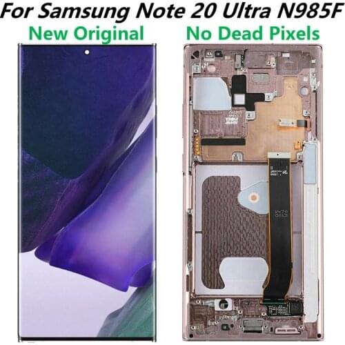 Original 6.9'' Display For Samsung Note 20 Ultra 5G LCD Display Touch Screen Digitizer SM-N985F N985F/DS LCD Display With Frame