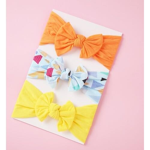 3pcs/Set Solid Bows Baby Headband Silk Bowknot Haarband Baby Girl Headbands Kids Hair Band Girls Hair Accessories Baby Gift