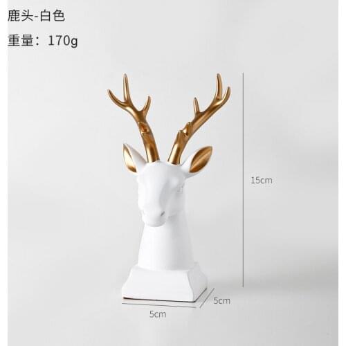 Simple Modern Deer Ornaments Nordic Luxury Crafts Living Room TV Wine Cabinet Decoration Porch Horse Dog Desktop Furnishings
