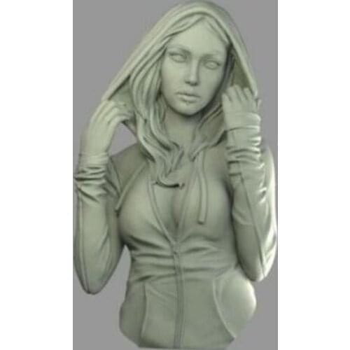 Self-assembled New Unassembled 1/12 ancient girl with hat bust Resin Figure Unpainted Model Kit
