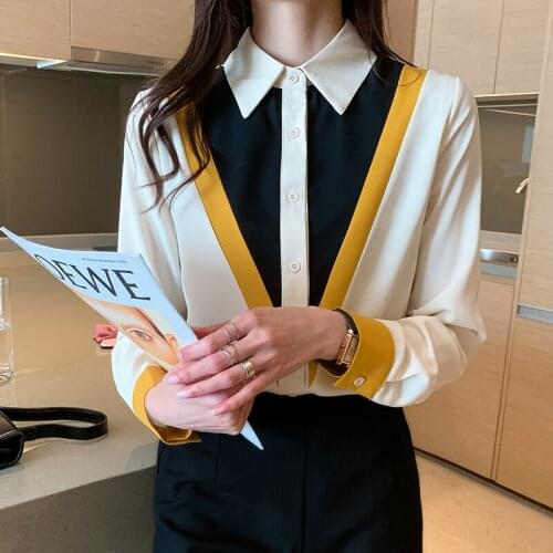 Chikichi Silk Shirt Womens Long-sleeved Temperament Commute 2021 Spring New Fashion Womens White Satin Button Up Top