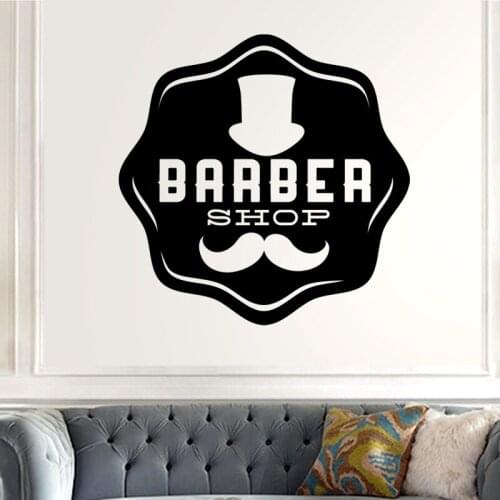 Barber Shop Sticker Customized Chop Bread Decal Posters Vinyl Wall Art Decor Windows Decoration Haircut Shavers Glass Decals