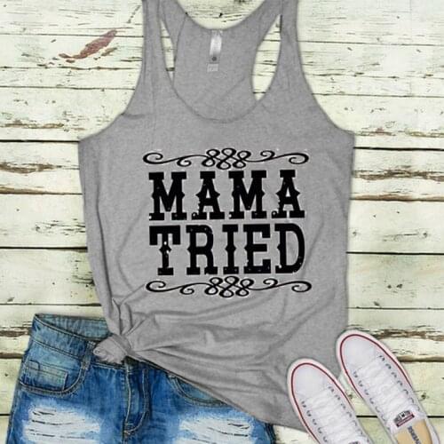 Country Music Festival Tops Rodeo Top Drinking Streetwear Print Harajuku Woman Clothes 2021 Mama Tried Tank Country Girl Tanks