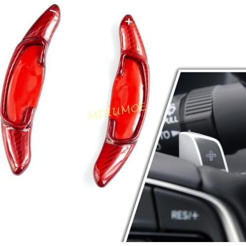 Carbon Fiber Paddle Shifter Extension For Honda Accord Civic CR-V Insight Red
