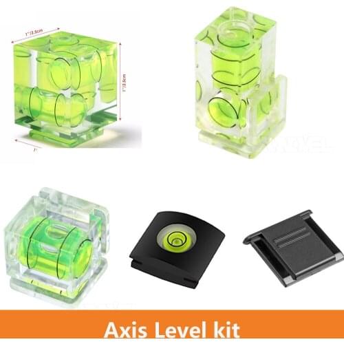 Universal 3-Axis Hot Shoe Fixed Bubble Spirit Level 3D Spirit Level For Canon/Nikon/Pentax DSLR Camera Photography Accessories