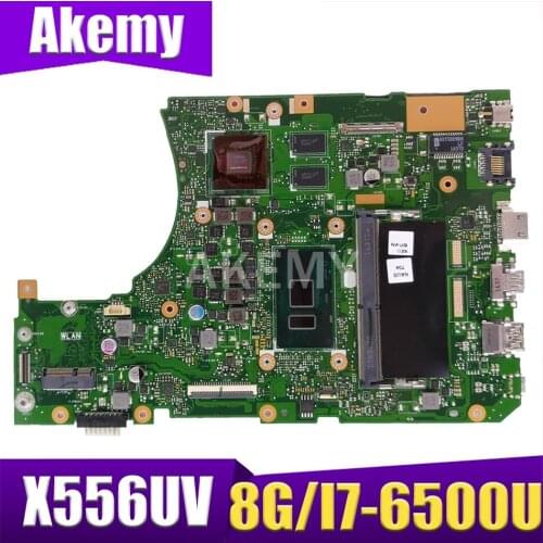 X556UV 8G/I7-6500U (V2G) DDR4 For Asus X556UJ X556UF X556UR X556UQ Mainboard Motherboard 90NB0BG0-R00060