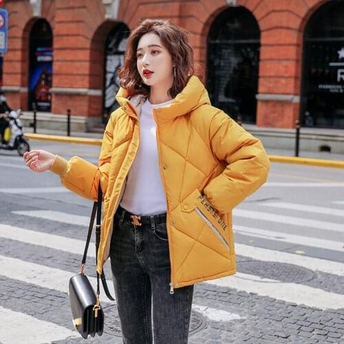 Winter Coat Women 2020 Fashion Winter Jacket Women Cotton padded Parka Outwear Hooded 7 Colors Solid Female Jacket Coat