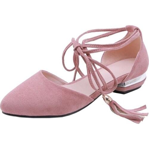 Big Size 9 10 11 12 ladies high heels women shoes woman pumps Ankle strap fringed single shoe