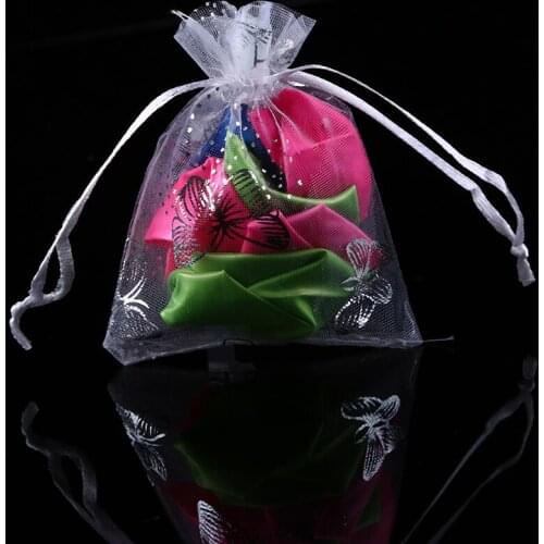 20/50/100pcs Jewelry Packaging Drawable Organza Bags 7x9cm 9Colors Gift Bags Pouches Jewelry Packing Bags for Party Favors