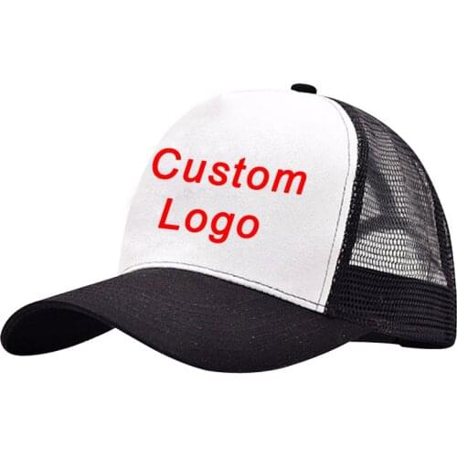 Tennis Trucker Hat Mesh Back Snap Closer Custom Logo Curved Visor Bent Brim 5 Panels Contrast Colors Holiday Travel Baseball Cap