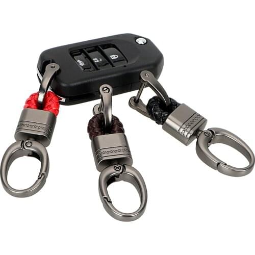 Key Rings Key Holder Creative Key Chain Car Keyring Hand Woven Horseshoe Buckle Keychain Auto Accessories Car-styling