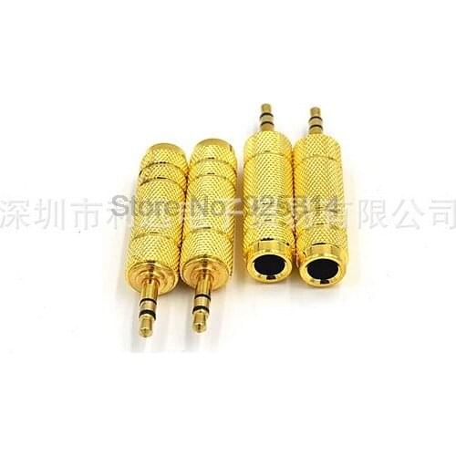 By dhl or fedex 500 pcs 3.5mm Jack Plug to 6.35mm Stereo Jack Socket Adapter