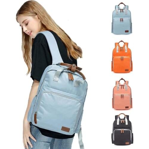 Travel bag Leisure backpack Diaper bag Thermos bag Portable Mummy bag Baby nursing bag Buckle Pure color
