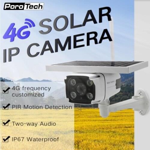 4G/WIFI Solar Powered Monitor IP Camera HD 1080P Wireless Outdoor PIR Motion Security CCTV Camera Built-in Battery