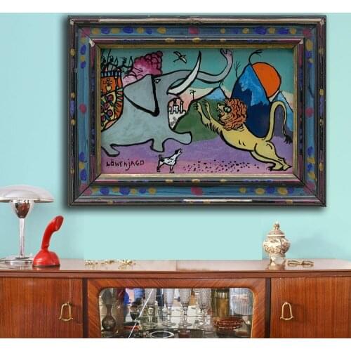 No Frame Lion Hunt by Wassily Kandinsky Canvas Painting For Living Room Home Decoration Oil Painting On Canvas Wall Painting