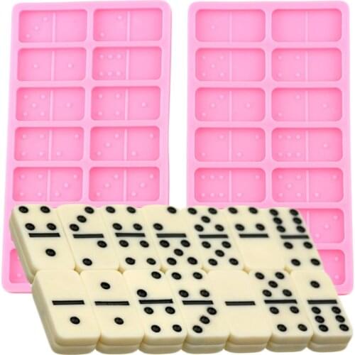 Dominoes Silicone Cake Mold Fondant Molds Cake Decorating Tools Soap Clay Candy Chocolate Gumpaste Mould DIY Resin Epoxy Moulds