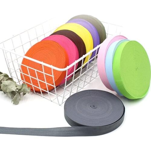 2CM Colorful Nylon Elastic Bands 20mm Rubber Band Garment Trousers Bags Home Textile Sewing Accessories DIY 40Meters 1Roll
