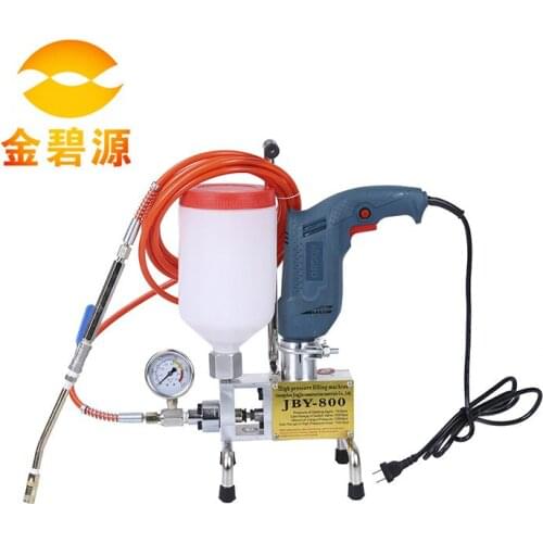Grouting machine with polyurethane foam injection pump for crack repair