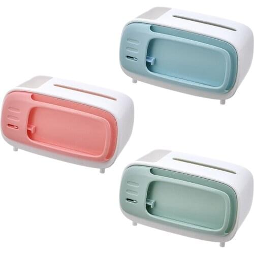 Multifunction Tissue Case Cover Desktop Paper Dispenser Mobile Phone Holder Napkin Storage Case Storage