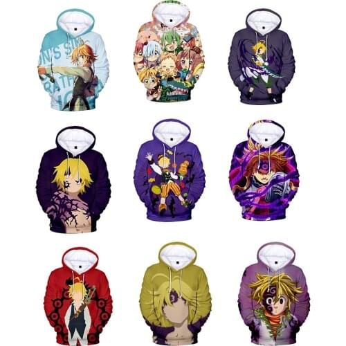 Fashion Anime The Seven Deadly Sins 3d Cool Hoodies Sweatshirt Women/mens Japan Casual Hoodie Popular Hoodies Clothes