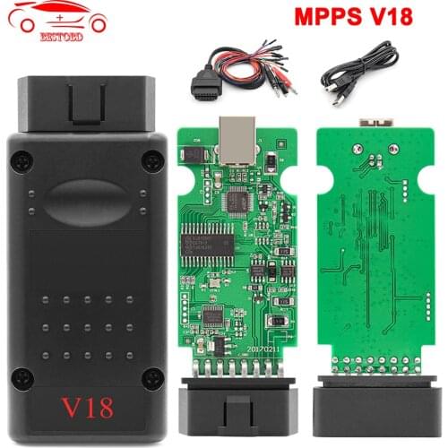 MPPS V18 Chip Tuning Interface Auto OBD 2 OBD2 ECU MPPS Tunning For EDC15 EDC16 EDC17 Multi-Language CAN ECU Flasher Remap Cable