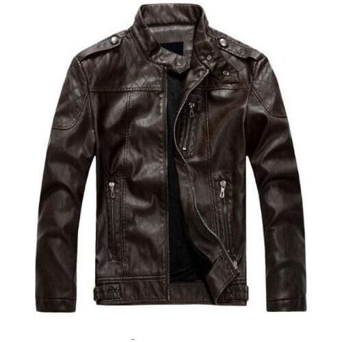 New arrive brand motorcycle leather jackets men jaqueta de couro masculina mens leather jackets coats