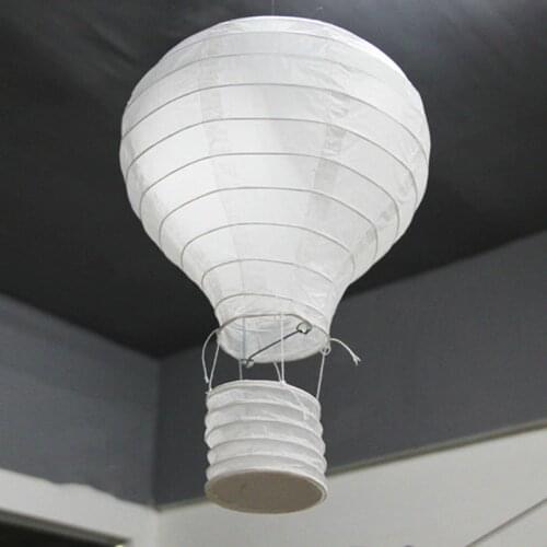 New (4 Size) White Hot Air Balloon Paper Lantern Chinese Wishing Lantern Wedding Decorations Kids Birthday Party Home Supplies
