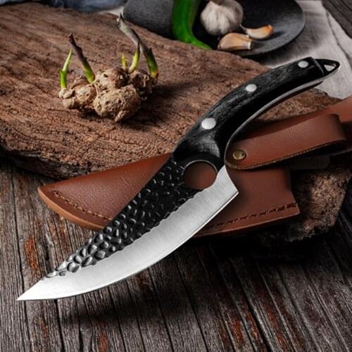 New Slaughtering Cutting Serbian Cleaver High-end Kitchen Chopping Boning Knife Outdoor Camping Scimitar Butcher Chopper Tools