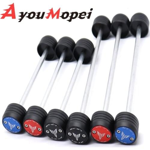 Front Rear Wheel Fork Slider Protector For YAMAHA MT-07 MT07 MT 07 FZ-07 FZ07 2014-2021 Motorcycle Accessories Crash Axle