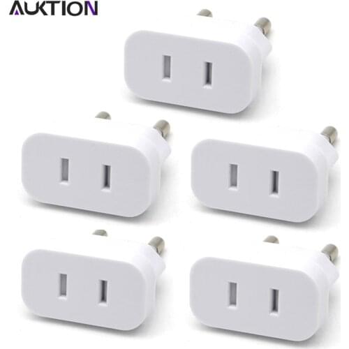AUKTION US To EU Euro Europe Plug 4.8mm 2 Round Pin Power Plug Converter Travel Adapter US to EU Adapter Electrical Socket