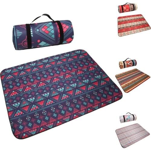 ELOS-Camping Mat Thicken Foldable Waterproof Picnic Mat Camping Blanket For Multiplayer Pad Outdoor Travel Beach