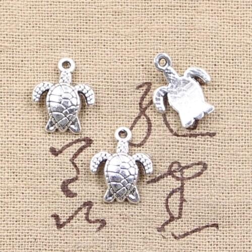 15pcs Charms Turtle Tortoise Sea 15x12mm Antique Making Pendant fit,Vintage Tibetan Silver color,DIY Handmade Jewelry