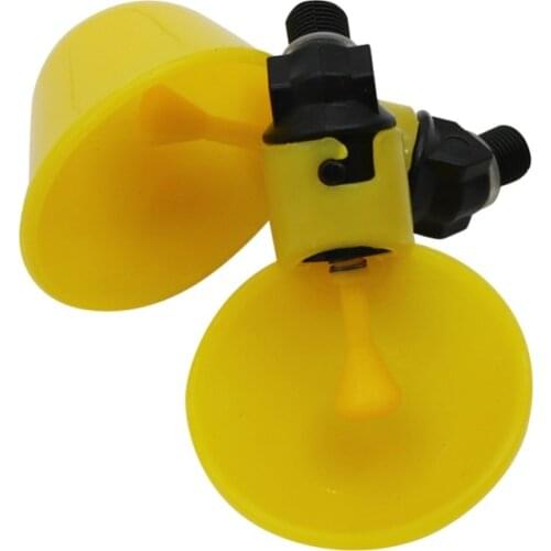 50 Pcs Chicken Hanging Cup Drinking Fountains Yellow Quail Water Bowl Drinker Cups Chicken Flock Automatic Poultry Watering