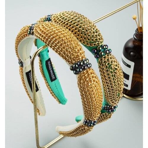 Fashion Baroque Shiny Thickened Rhinestone Headbands for Women Full Crystal Head Wide Band Headband Headdress Hair Accessories