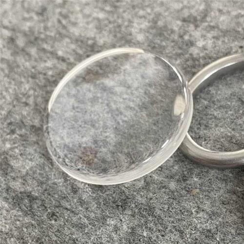 Transparent Bubble mirror Cover Convex Sapphire Glass 30.5*5.6mm Watch Parts Anti scraches