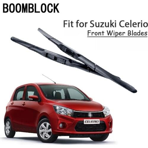 BOOMBLOCK 2PCS High Quality Front Windshield Wiper Blades For Suzuki Celerio 2018 2017 2016 2015 Accessories