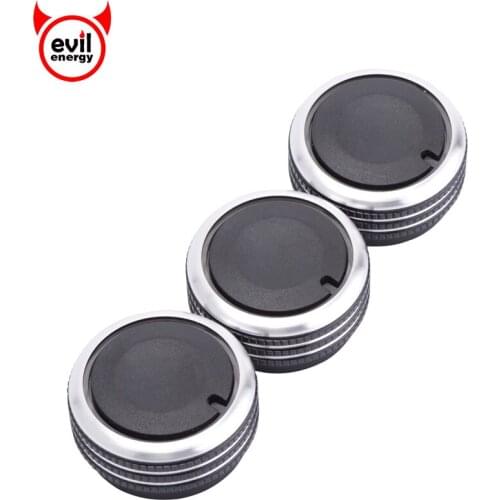 SPEEDWOW 3PCS/SET Aluminum Alloy Air Conditioning Knob AC Knob Car Air Conditioning Heat Control Switch Knob For Vela VIZI Vios